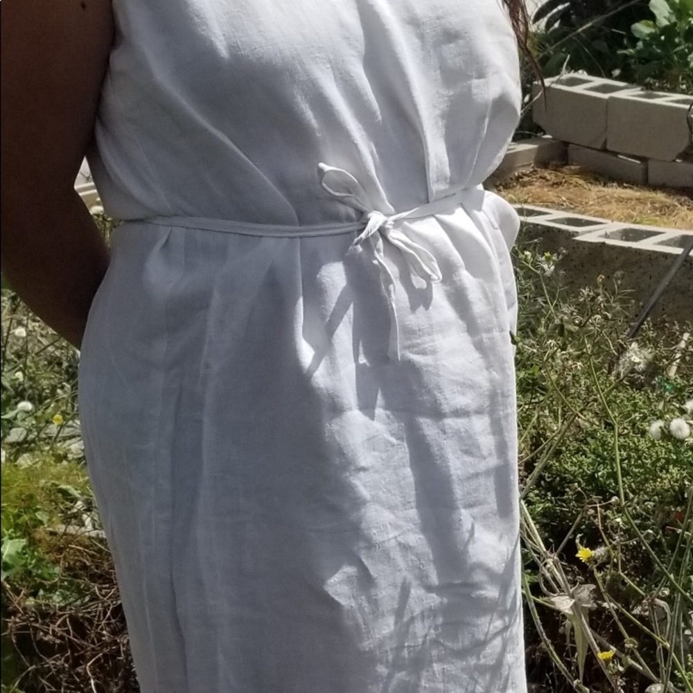 All white summer dress